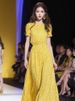 European American Style Yellow Floral Women, New Summer French Design, Flattering And Slimming Long Dress For Petite_ecoleips.com