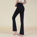 New High-Waisted Yoga Slimming Hip-Lifting Dance Pilates Leggings Elegant Fashion Sports Flared Pants_ecoleips.com