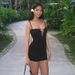 Women's Sexy Strapless One-Shoulder Hollowed out Bodycon Dress European American Style Spring New Fashion Tight Suspender Dress_ecoleips.com
