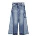 Women's Clothing Women's Casual Patchwork Denim Jacket Long Sleeve Spring Slit Design For Formal & Casual For Women_ecoleips.com