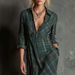 Women's Clothing Women's Retro Plaid Long Sleeve Shirt Collar Dress Fashion Long Sleeve For Formal & Casual For Women_ecoleips.com