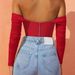 2024 New Style Off-Shoulder Fishbone Top With High-End Feel, Sheer Mesh, Sexy And Revealing_ecoleips.com