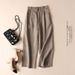 Women's Clothing Wide Leg Cotton Linen Pants Casual Loose Fit Summer Style New Student Fashion_ecoleips.com