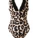 Leopard Print Deep V One Piece Swimsuit Slimming High End Feel Cross Border Export Sexy Beach Set Wrap Skirt for Women_ecoleips.com