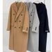Women's Clothing Off Season Double Faced Cashmere Coat Long Loose Suit Collar 100 Wool Coat Temperament Double Breasted Coat_ecoleips.com