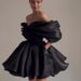 Off-Shoulder Mini Dress Style Elegant Birthday Party Wear Short Women's Clothing_ecoleips.com