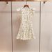 Women's French Lace Daisy Dress - Water Soluble Lace, V-Neck With Flutter Sleeves (Elegant Summer Dress)_ecoleips.com