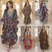 Women's Cotton Beach Cover Up Dress - Floral, Leopard, Zebra Print Long Boho Kimono Sunshade Tunic For Swimwear, Vacation, Summer_ecoleips.com