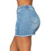 Women's Clothing Celebrity High Waist Ripped Spot Sales Tight Denim Hip Skirt_ecoleips.com