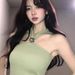 2025 New Fashionable Off-Shoulder Summer Knit Camisole For Women, Slim Fit And Stylish_ecoleips.com