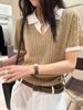 Fake Two-piece Cable Knit Sweater For Women, Style, 2026 Summer New European Fashion Women's Base Shirt, Trendy_ecoleips.com