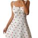 Aria Basics Aria Basics New European And American Cross-Border Heart Strap Nightdress For Women, Casual Sexy Bow Tie Nightgown, Wearable_ecoleips.com