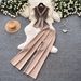 Women's Korean Style Slimming Summer Outfit V-Neck Sleeveless Top Wide Leg Pants Set for Office And Casual Wear_ecoleips.com