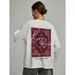 Vintage Design With A Niche, Fun, And High-end Feel, Printed 2025 Spring Mid-length Pure Cotton Long-sleeve T-shirt Top,_ecoleips.com