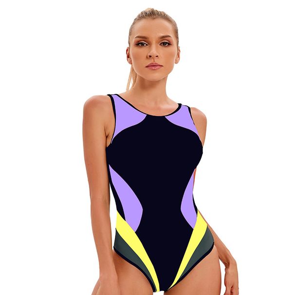 Women's Clothing New Sports Conservative One Piece Swimsuit Sexy Backless Swimsuit_ecoleips.com