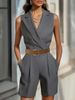 Women's Clothing Women's Spring And Summer Sleeveless Shorts Fashionable Waist Slimming Temperament Suit Women's Jumpsuit_ecoleips.com