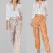 Women's Elegant Geometric Print Pants Set – Wrinkle-Free Polyester Office Wear, Long Sleeve Blouse & Trousers_ecoleips.com