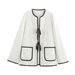 Women's Clothing Spring And Autumn New Women's Clothing Simple Street All Match Fashion Casual Contrast Color Lace Up Jacket Top_ecoleips.com