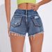 High Waist Light Colored Denim Shorts For Women Raw Edge Summer Hot Girl Style Fashion_ecoleips.com