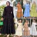 Modest Abaya Dress/Muslim Dress Women Elegant Plus Size Dress With Lace Trim, Bubble Sleeves & Tie-Waist – Flowy A-Line Long Dress_ecoleips.com