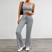 DiYun European American Yoga Sports Style Sleeveless Vest And Flared Pants Set Women's Clothing 2025_ecoleips.com