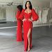 Siren In Silk – High-Slit Mermaid Gown With Long Sleeves For Opera Galas & Dubai Yacht Soirées_ecoleips.com