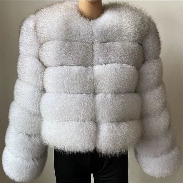 Women's Clothing Women's Long Sleeve Faux Fox Fur Coat Winter Fashion Warm Plush Jacket For Women Long Sleeve Faux Fox Fur Coat Winter Fashion_ecoleips.com