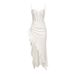European And American Style New Summer Women's Fashionable Lace Suspenders Sexy Slim Slit Earring Dress For Women_ecoleips.com