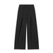 Women's European American Style Fashion Gold Buckle Belt Suit Jacket Casual Wide Leg Pants Set_ecoleips.com