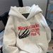 Women's American Style Casual Hooded Sweatshirt Fleece Lined Thickened Long Sleeve Top Loose Fit for Autumn Winter_ecoleips.com