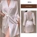 Aria Basics Bao Fei's New European And American High-end Pure Desire Style Deep V Pajamas, Sexy Lace-up Bathrobe, Can Be Worn_ecoleips.com