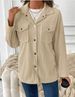 2026 Winter European Style Women Striped Shirt Coat With Big Pockets_ecoleips.com