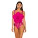 Women's Clothing One Piece Swimsuit Set With Large Flower Decoration On Chest For Women Swimsuit New Style_ecoleips.com