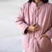 girl Winter Linen Women's Clothing Retro Artistic Buttoned Ramie Quilted Warm Cotton Jacket 2 Colors_ecoleips.com