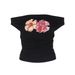 Clothing 2025 Summer New Fashionable Personalized Printed T-Shirt Off-Shoulder Short Sleeve Ins Women's Top_ecoleips.com