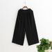 Suitable For All Seasons Spring Summer New Pleated Cotton Linen Wide Leg Elastic Waist Artistic Loose Casual Nine-point Pants Women SZ7024_ecoleips.com