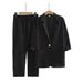 Women's Clothing Large Size Loose Temperament Casual Suit Cotton And Linen Long Sleeve Fashion Solid Color Sports Suit_ecoleips.com