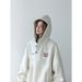 Gray Fashionable Buttoned Hooded Sweatshirt For Women 2025 New Popular Autumn/Winter American Style Loose Fleece-Lined_ecoleips.com