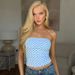 Women's Sexy Off-Shoulder Tank Top Polka Dot Print European American Style Slim Fit Fashionable Versatile Hot Girl Summer Top_ecoleips.com
