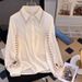 Women's Clothing Embroidered Long Sleeved White Shirt For Women New Spring And Autumn Design Niche Fashion Retro Temperament Versatile Shirt Tops_ecoleips.com