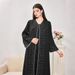 Modest Abaya Dress/Muslim Dress Women Glamorous Dubai-Style Abaya Dress – Sparkling Crystal Embellishments & Relaxed Fit For Modest Fashion_ecoleips.com