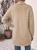 Lightweight Soft Knit Cardigan Open Front Adjustable Side Button Waist Oversized Loose Mid Length Layering Jacket_ecoleips.com