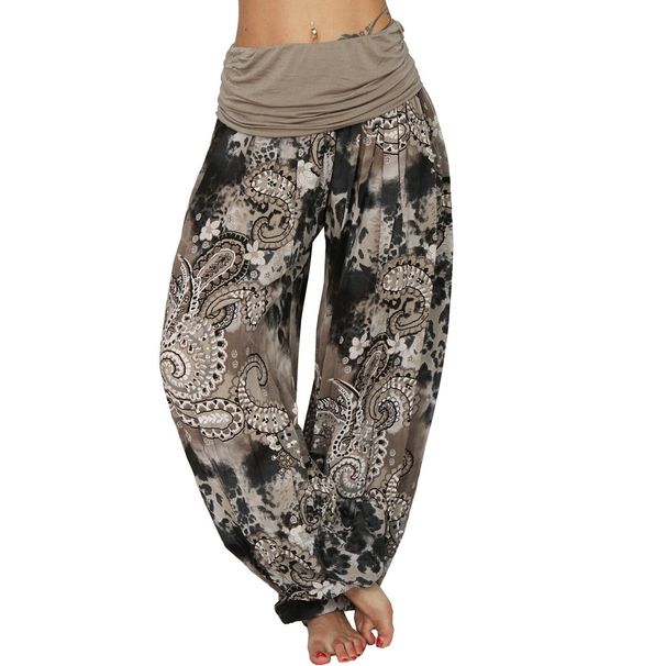 2022 Foreign Trade Wish European And American Multi-color Digital Print Long Wide-leg Casual Harem Pants_ecoleips.com