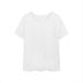 French-Style Laid-Back V-Neck T-Shirt With Exposed Collarbone For Women, A New Summer Collection Of Loose And Slimming O_ecoleips.com