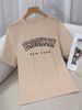 Women's Oversized T-Shirt Soft Cotton Blend Short Sleeve Crewneck Basic Tee for Casual Wear Plain Top_ecoleips.com