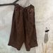 Suitable For All Seasons 25/05 SN169 Light Literary Versatile Yarn-Dyed Linen Casual Wide-Leg Pants_ecoleips.com