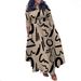 Autumn And Winter New Fashion Temperament Lace-up African Plus-size Dress Dresses_ecoleips.com