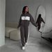 Fashion Women's Clothing New Long-sleeved Contrasting Color Sweatshirt Trousers Casual Suit Autumn And Winter Suit Women_ecoleips.com