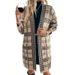 Chic Longline Houndstooth Cardigan – Oversized Open-Front Knit Wrap (Work To Weekend)_ecoleips.com