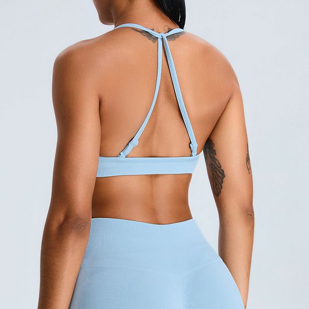 Women's Clothing New Seamless Yoga Clothing Tops Women's Sports Vest Yoga Bra Quick Drying Running Fitness Beautiful Back Underwear_ecoleips.com